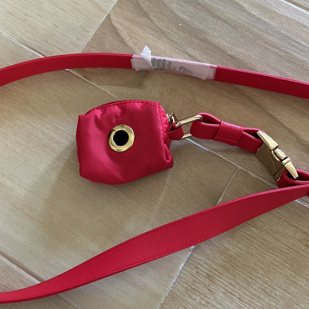📌Host Pick! Faux leather leash new with tag beautiful red color